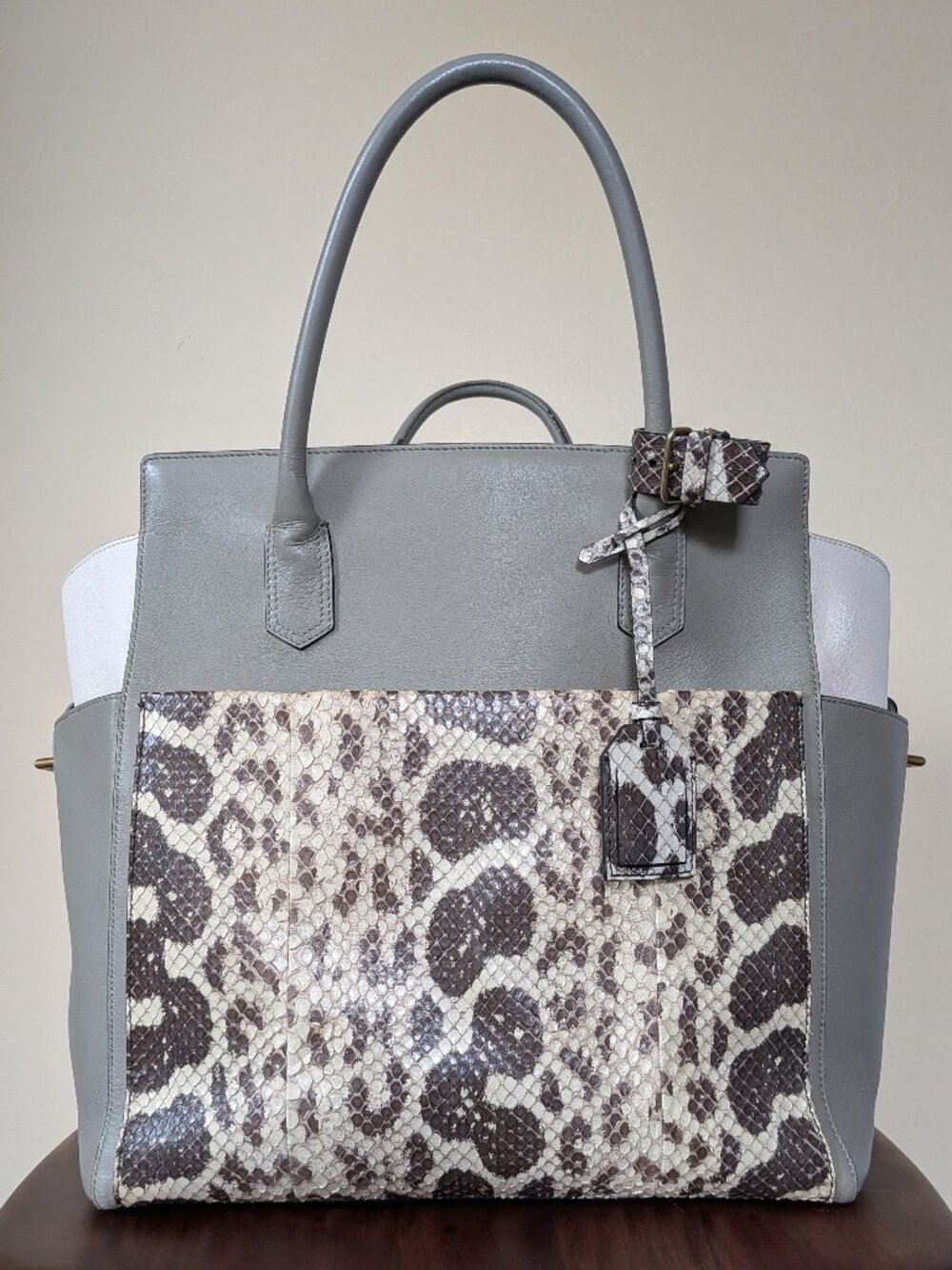 Reed Krakoff Atlantique Python And Leather Tote